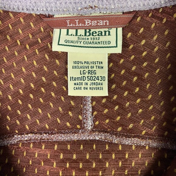 LL Bean Mountain Pile Fleece Vest Women's Large Lilac Full Zip Deep Pile 502430 - Picture 7 of 11